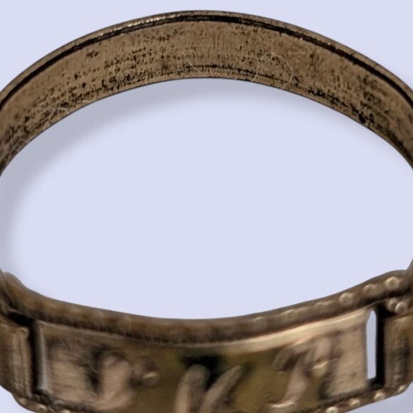 Antique Etched Plate Ring - Picture 6 of 8